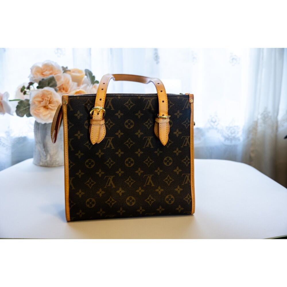 Louis Vuitton Monogram Popincourt Tote Canvas Haut Brown Gold